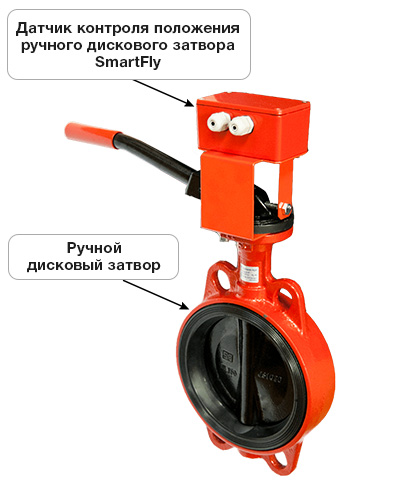 Датчик положения ручного дискового затвора «SmartFly®» и «SmartFly-С300»
